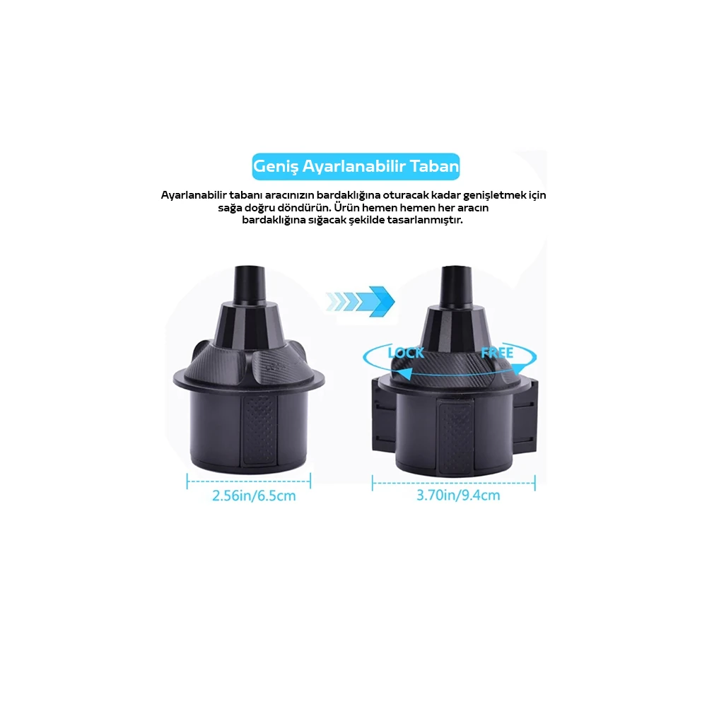 ALLY HS-P05 Universal Araç İçi Telefon Tutucu - Yemek Masası