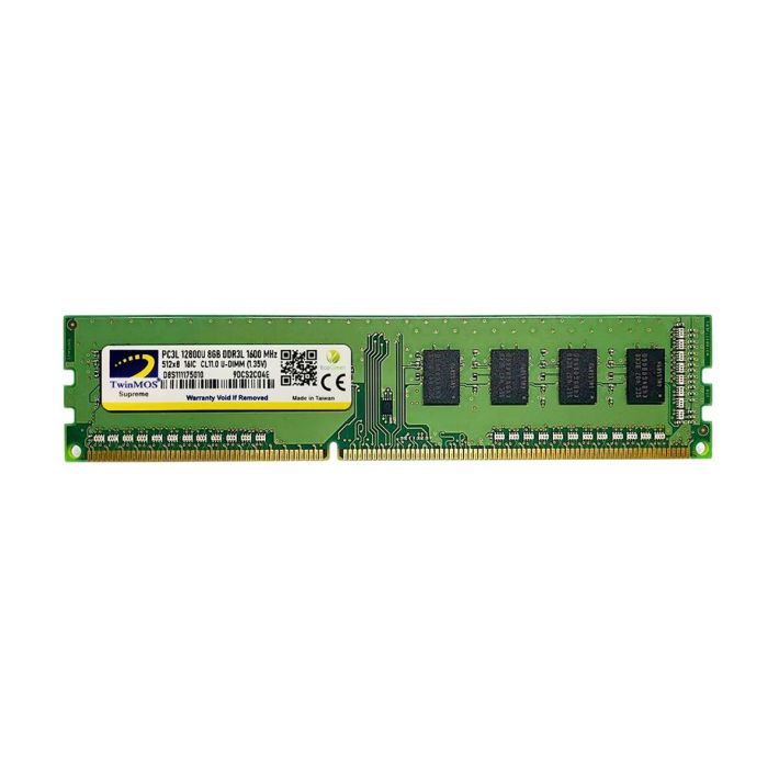 TwinMOS MDD3L8GB1600D, 8GB, DDR3, 1600MHz, 1.35V Desktop Ram