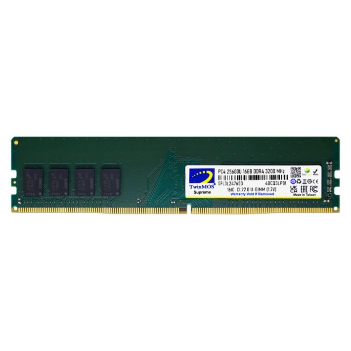 TwinMOS MDD416GB3200D, 16GB, DDR4, 3200MHz, 1.2V Desktop Ram