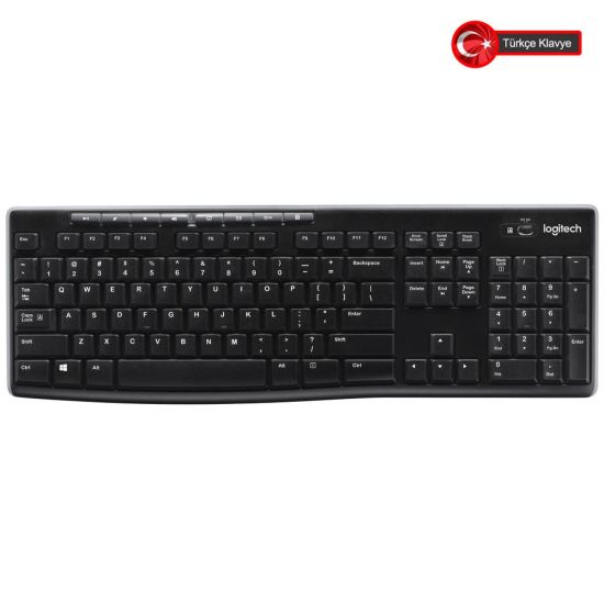 LOGITECH K270, Siyah, 920-003761, Kablosuz, Türkçe Q, Multimedya Klavy