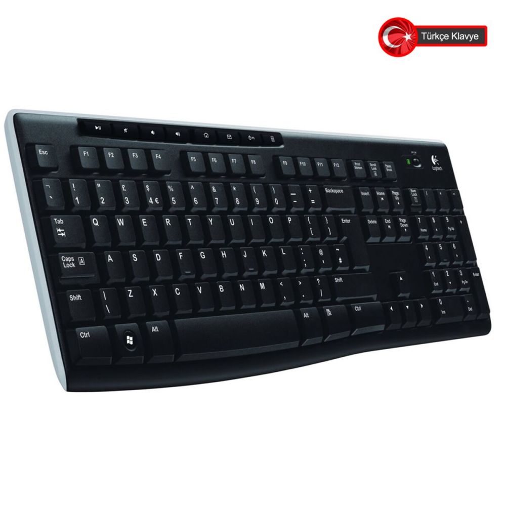 LOGITECH K270, Siyah, 920-003761, Kablosuz, Türkçe Q, Multimedya Klavy