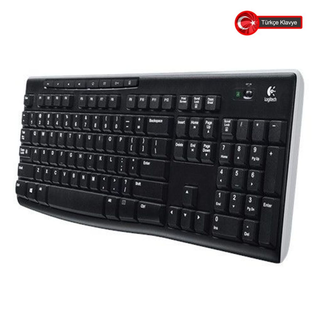 LOGITECH K270, Siyah, 920-003761, Kablosuz, Türkçe Q, Multimedya Klavy