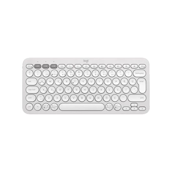 LOGITECH K380S, Pebble Keys 2, Beyaz, 920-011860, Bluetooth, Türkçe, Q