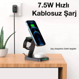 ALLY W68 15W 3in1 Manyetik ve Katlanabilir Portatif Masaüstü Kablosuz 