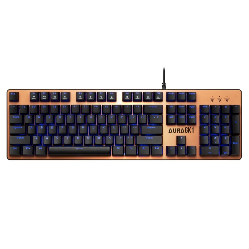 GAMDIAS AURA GK1, USB Kablolu, İngilizce, Rainbow Backlight, Red Mekan