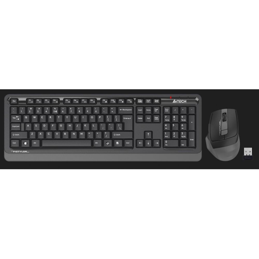 A4 TECH FG1035, Gri, FSTYLER, 2.4Ghz Kablosuz, Türkçe Q, Klavye Mouse 