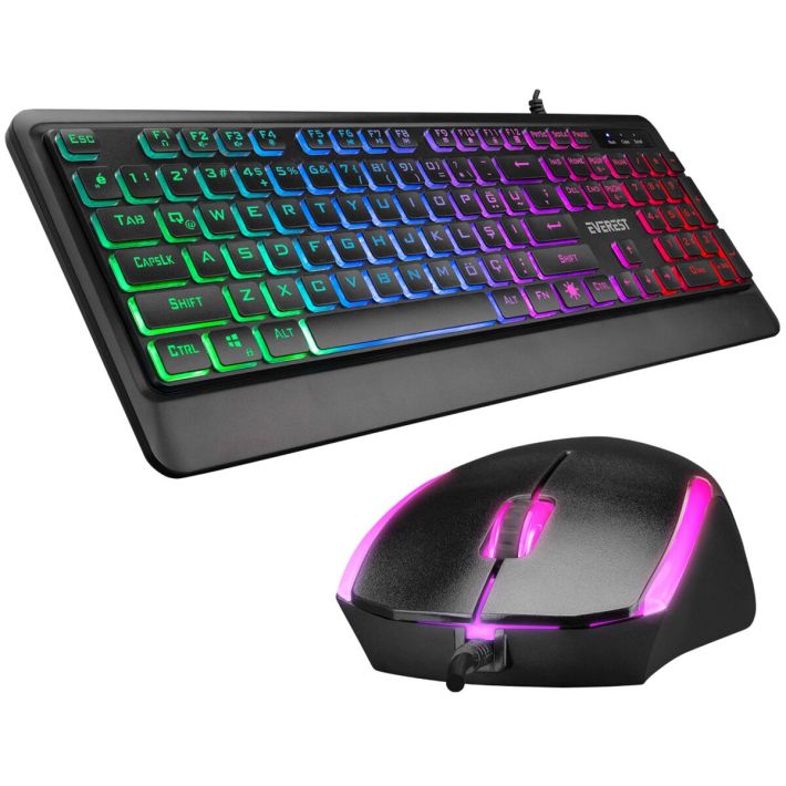 EVEREST KM-R59, FORZA, USB Kablolu, Türkçe Q, Rainbow Backlight, Memra