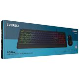 EVEREST KM-R59, FORZA, USB Kablolu, Türkçe Q, Rainbow Backlight, Memra