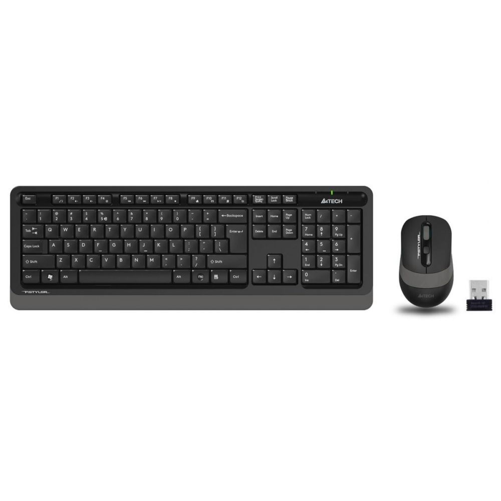 A4 TECH FG1010, Gri, FSTYLER, 2.4Ghz Kablosuz, Türkçe Q, Klavye Mouse 