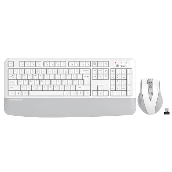 A4 TECH FG2500S PLUS, Beyaz, FSTYLER, 2.4Ghz Kablosuz, Türkçe Q, M.Med