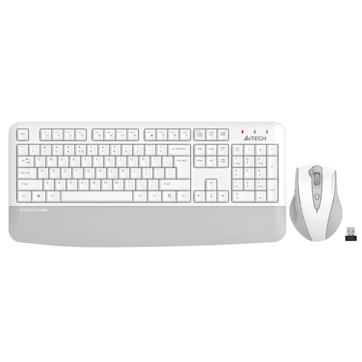 A4 TECH FG2500S PLUS, Beyaz, FSTYLER, 2.4Ghz Kablosuz, Türkçe Q, M.Med