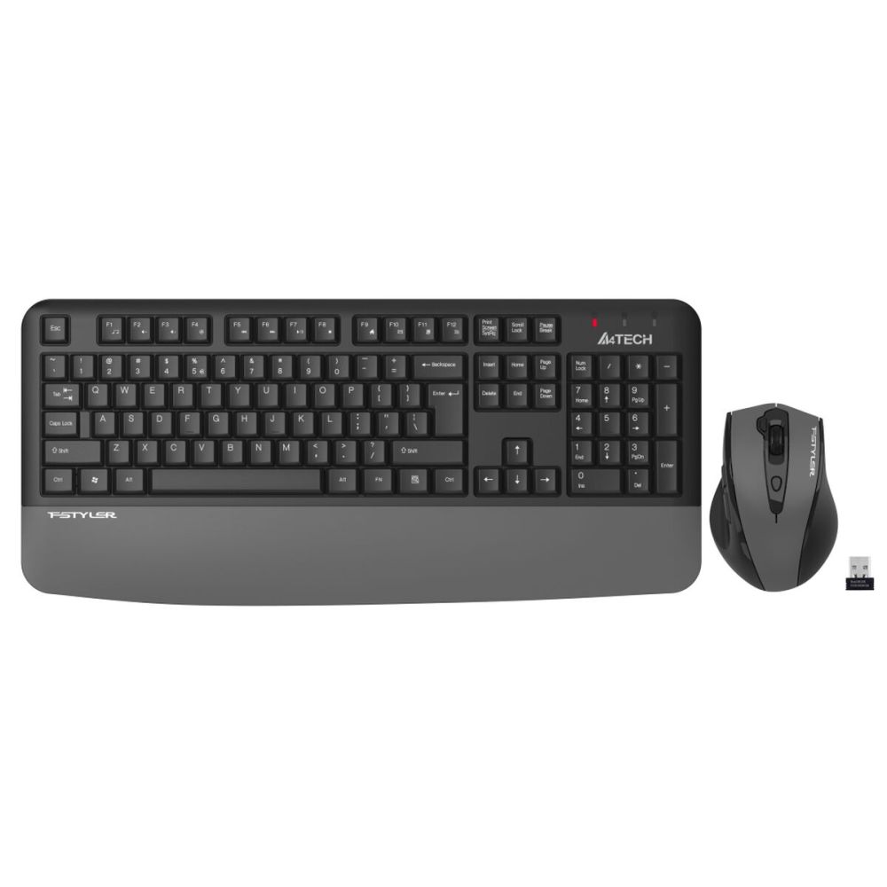 A4 TECH FG2500S PLUS, Gri, FSTYLER, 2.4Ghz Kablosuz, Türkçe Q, M.Medya