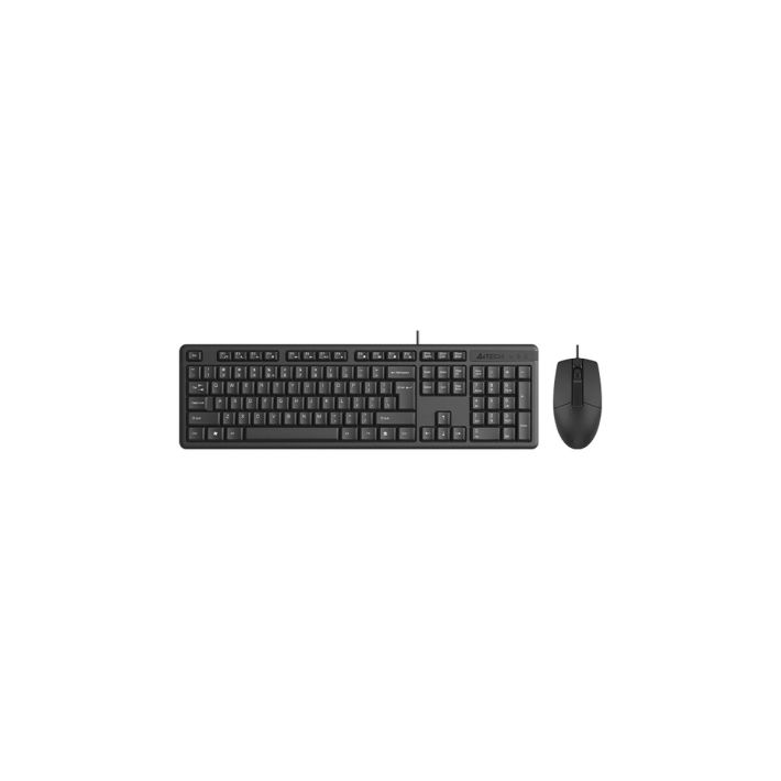 A4 TECH KR-3330S, Siyah, USB Kablolu, Türkçe Q, Multimedya, Klavye Mou