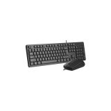 A4 TECH KR-3330S, Siyah, USB Kablolu, Türkçe Q, Multimedya, Klavye Mou