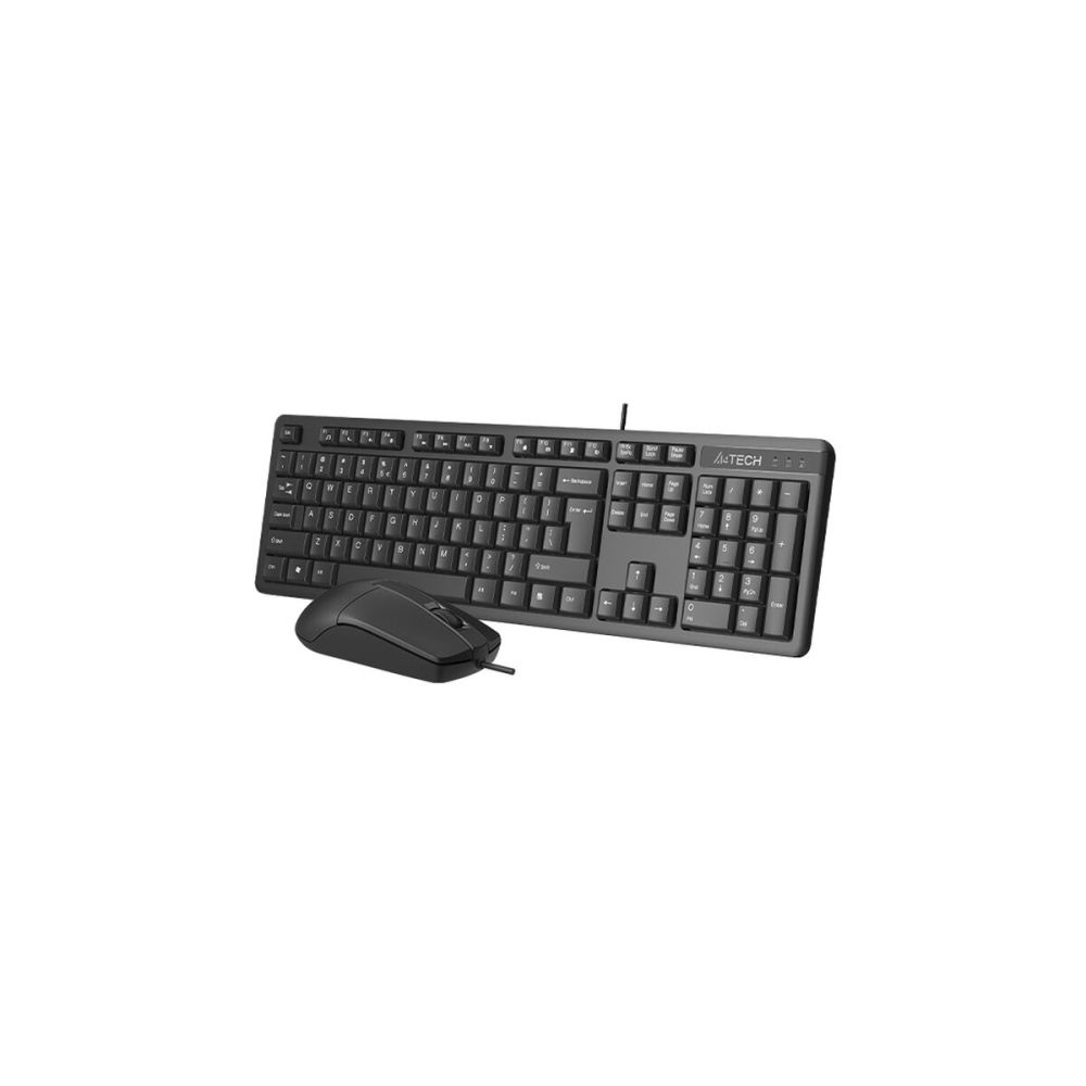 A4 TECH KR-3330S, Siyah, USB Kablolu, Türkçe Q, Multimedya, Klavye Mou
