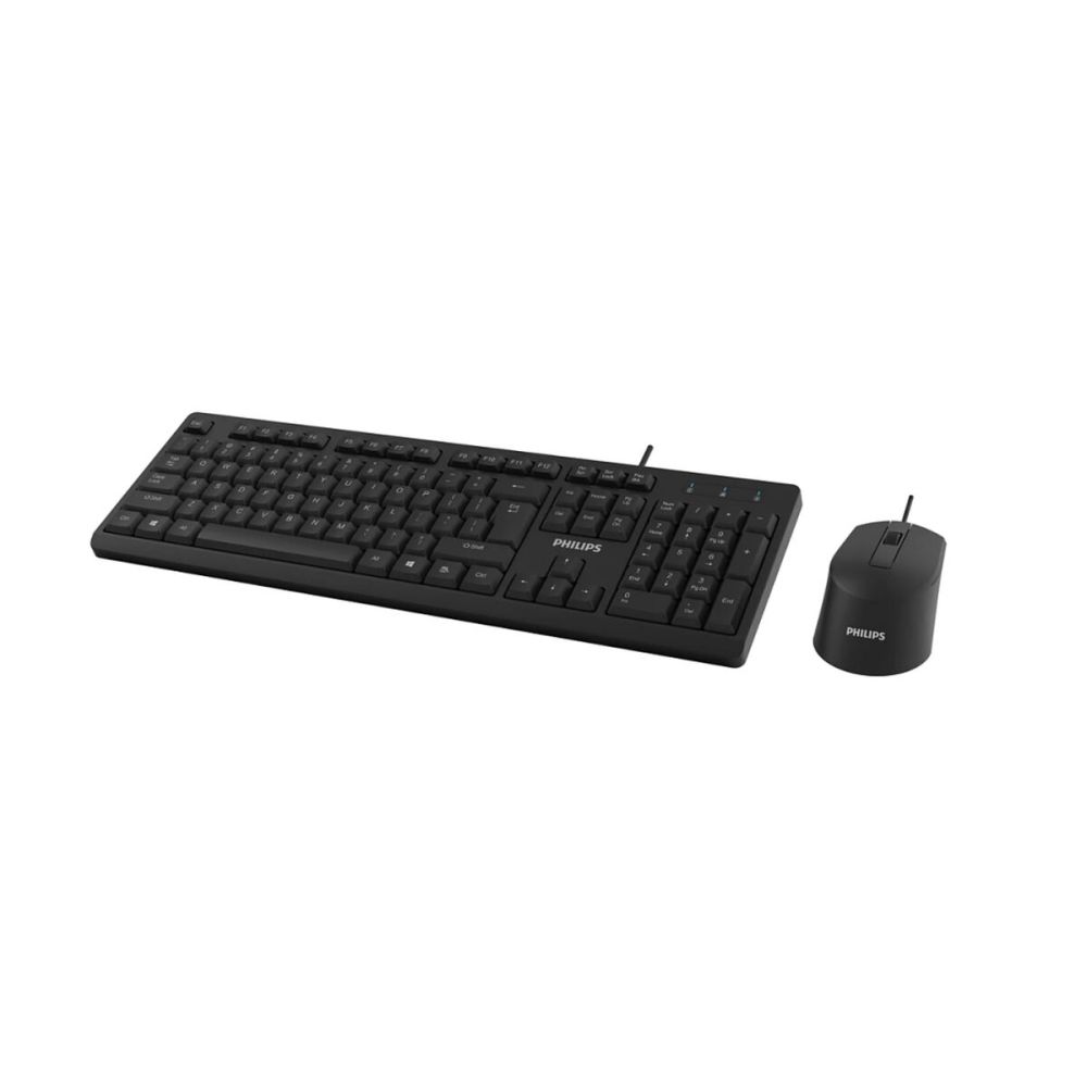 PHILIPS SPT6234B, Siyah, Türkçe Q, USB Kablolu, Klavye Mouse Set