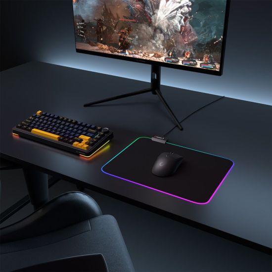 Rampage MP-21, PULSAR M RGB, 252x328x3mm, RGB Led, Gaming, MOUSE PAD (