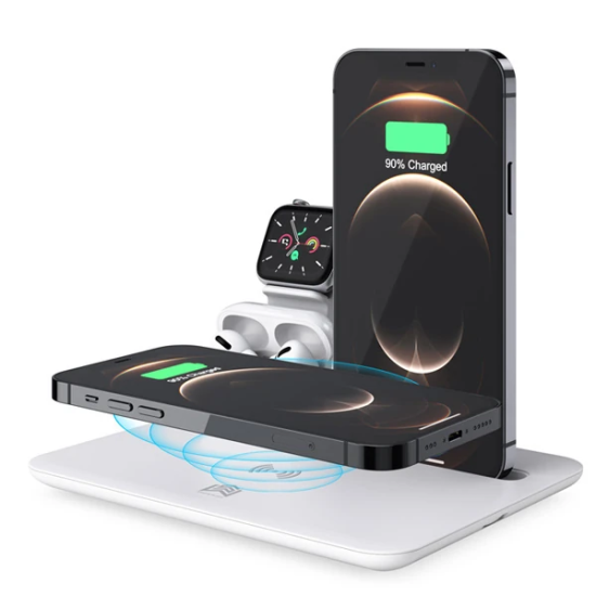 ALLY 4 in1 15W Kablosuz Hızlı Şarj Standı İPhone+İwatch+AirPods Pro Wi