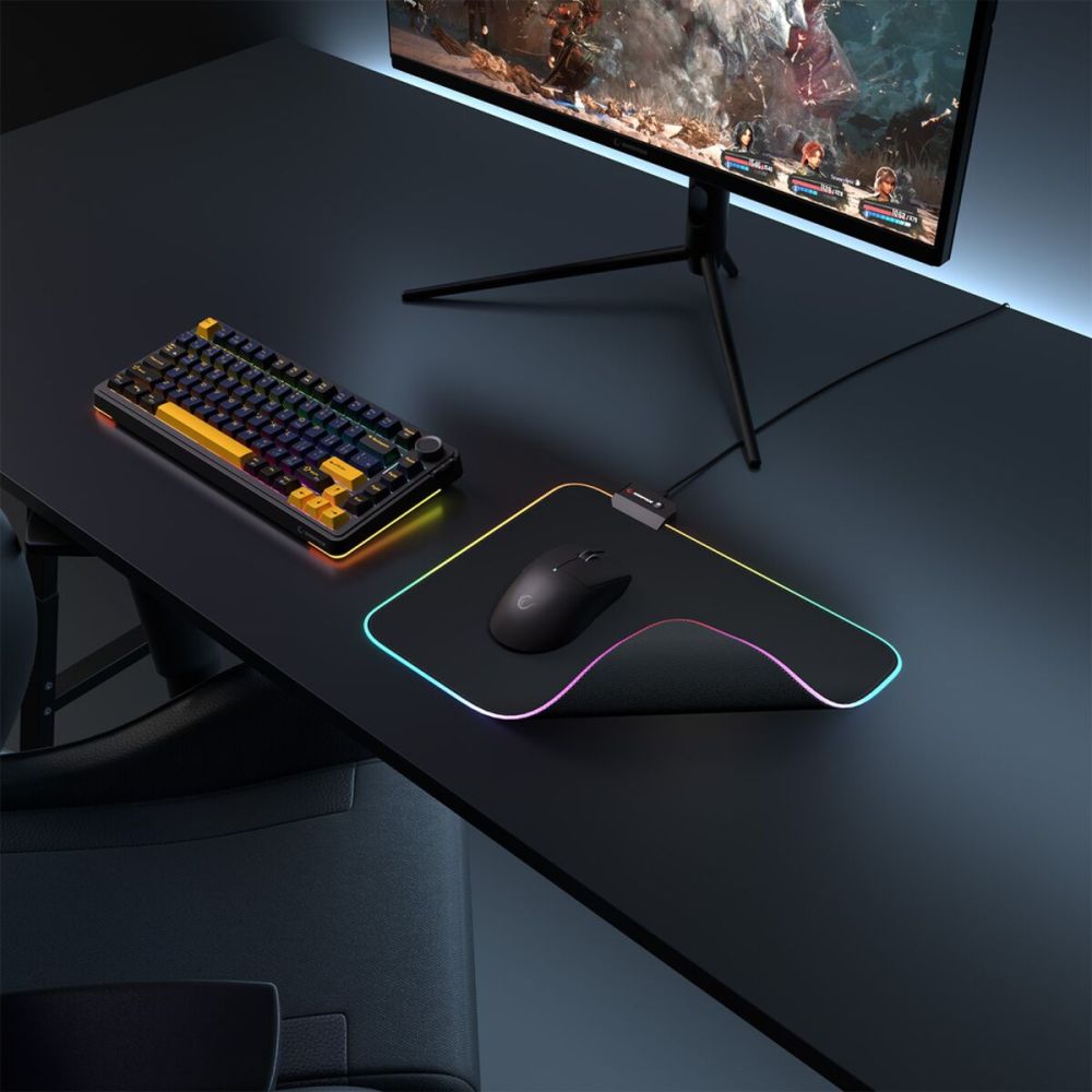 Rampage MP-21, PULSAR M RGB, 252x328x3mm, RGB Led, Gaming, MOUSE PAD (