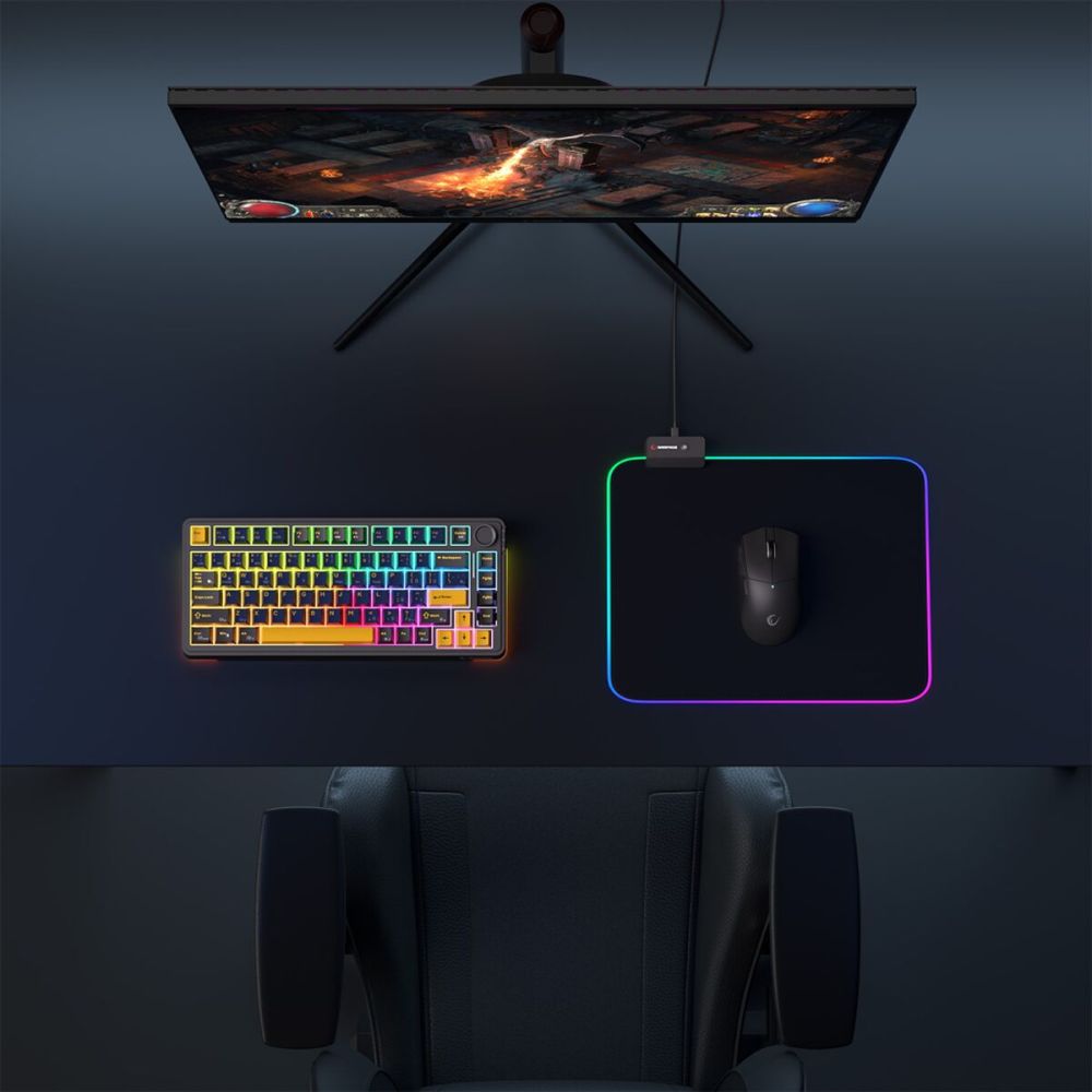 Rampage MP-23, BLITZ M RGB, 252x328x3mm, RGB Led, Gaming, MOUSE PAD (S