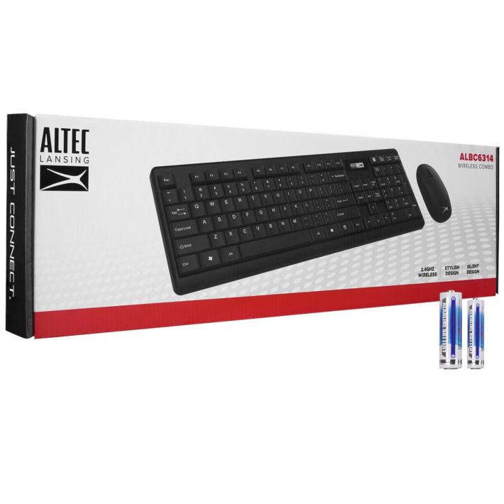 Altec Lansing ALBC6314, Siyah, 2.4Ghz Kablosuz, Türkçe Q, Klavye Mouse