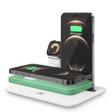 ALLY 4 in1 15W Kablosuz Hızlı Şarj Standı İPhone+İwatch+AirPods Pro Wi