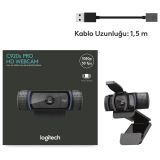 LOGITECH 960-001252, C920S, HD PRO 1080p/30 fps, Dahili Çift Mikrofonl