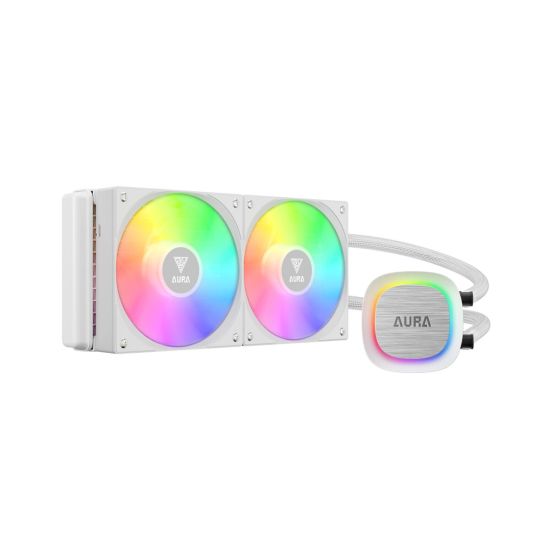 GAMDIAS AURA GL240 V2 WH, White Edition, 240mm, RGB, 2 Fanlı,CPU Sıvı 