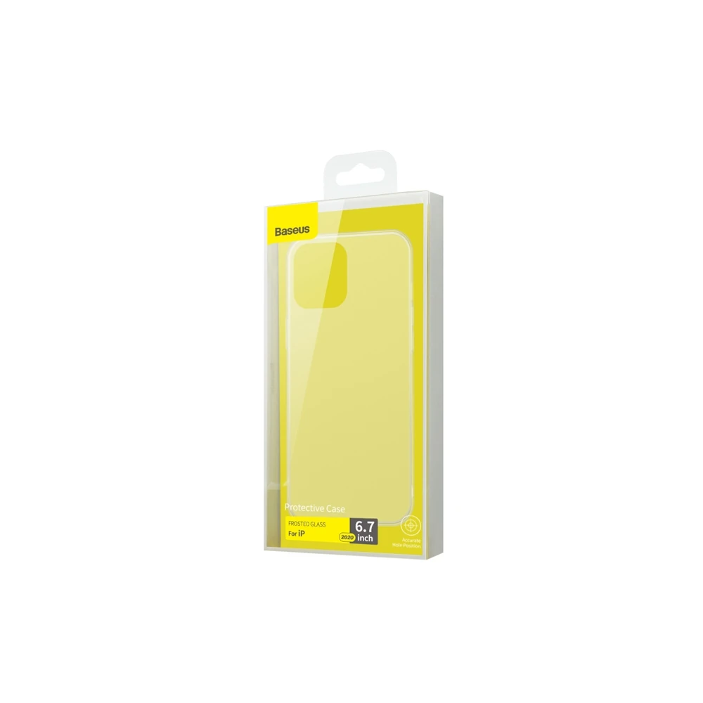 Baseus Frosted Glass iPhone 12 Pro Max 6.7inch Shockproof Koruyucu Kıl