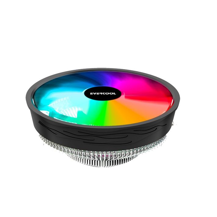 EVERCOOL CS-02 1700/115X/775-AMD/AM4/AM5 3 pin 3 LED RAINBOW IŞLEMCI F