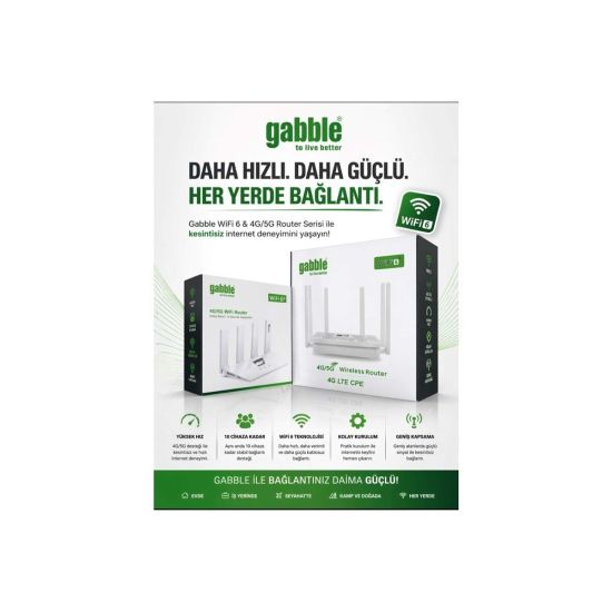 GABBLE GB8201 4G/5G 1 PORT ETHERNET WIRELESS MODEM / ROUTER