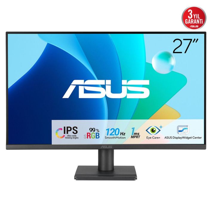 ASUS VA279HG 27" 1ms, 120Hz, Full HD, HDMI, VGA, IPS LED, Çerçeve