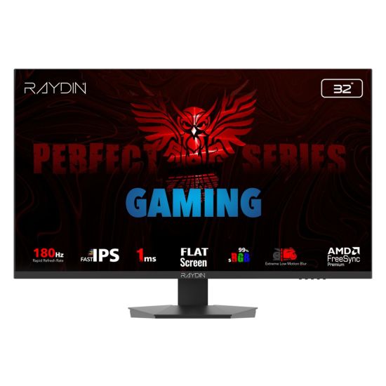 RAYDIN EG32EQI-180HZ, 31.5", 1ms, 180Hz, 2K Quad HD, 2xHDMI, DP, 