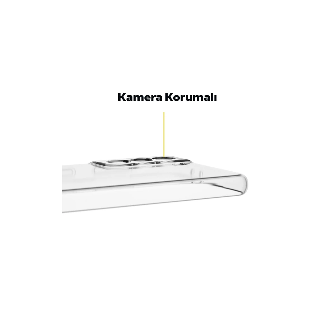 GOR Samsung Galaxy S21+ Plus Kılıf Kamera Korumalı Şeffaf Silikon Kılı