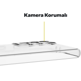 Samsung Galaxy S21 Kılıf Kamera Korumalı Şeffaf Silikon Kılıf