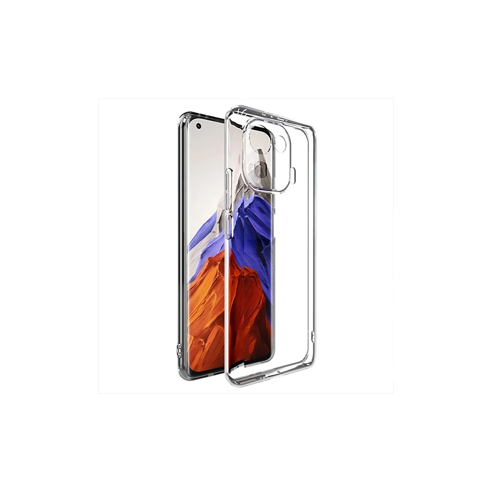 GOR Xiaomi Mi 11 Pro Kılıf Kamera Korumalı Şeffaf Silikon Kılıf