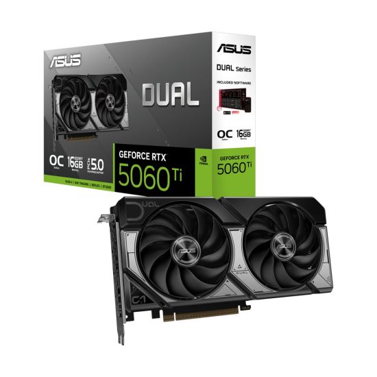 ASUS DUAL-RTX5060TI-O16G, 16Gb, 128Bit, GDDR7, 1xHDMI, 3xDP GAMING Ekr