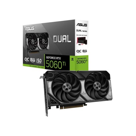 ASUS DUAL-RTX5060TI-O8G, 8Gb, 128Bit, GDDR7, 1xHDMI, 3xDP GAMING Ekran