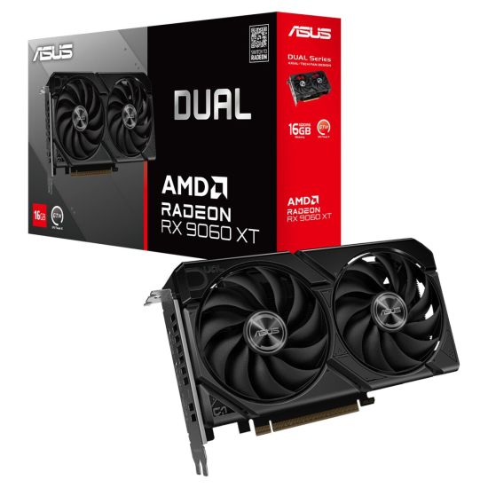 ASUS DUAL-RX9060XT-16G, 16Gb, 128Bit, GDDR6, 1xHDMI, 2xDP, GAMING Ekra