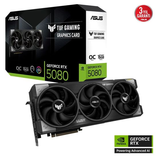 ASUS TUF-RTX5080-O16G-GAMING, 16Gb, 256Bit, GDDR7, 2xHDMI, 3xDP GAMING