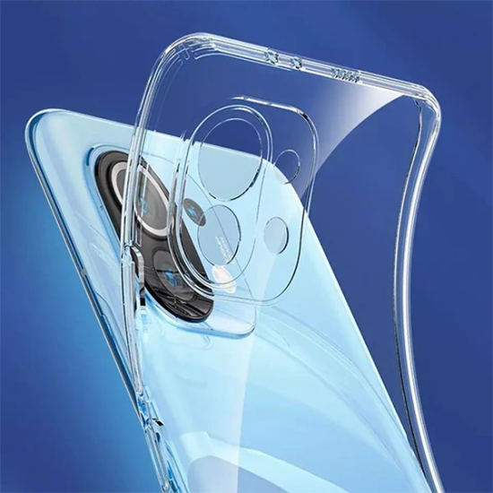 GOR Xiaomi Mi 11 Kılıf Kamera Korumalı Şeffaf Silikon Kılıf