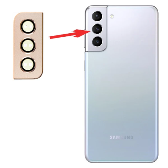 Galaxy S21 Plus G996 Metal Çerçeveli Kamera Lens Koruyucu Full Set