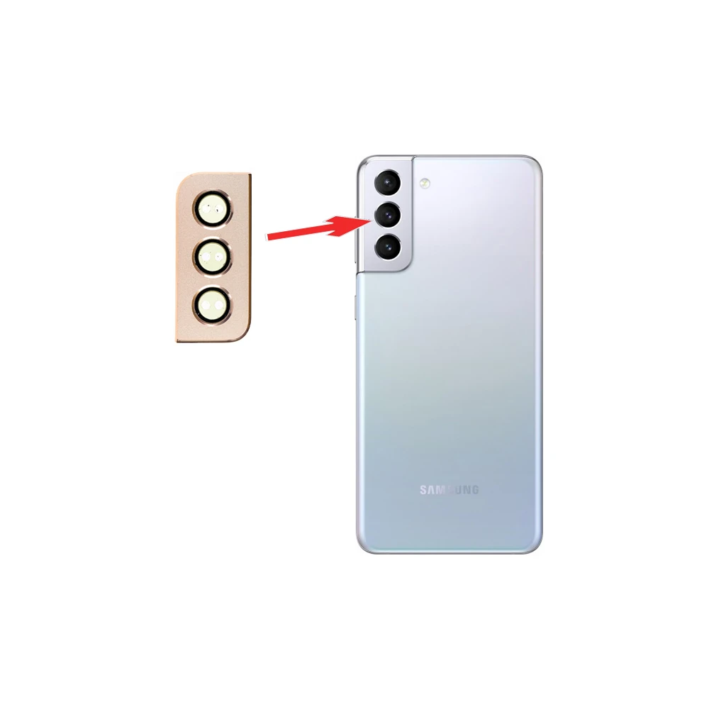 Galaxy S21 Plus G996 Metal Çerçeveli Kamera Lens Koruyucu Full Set