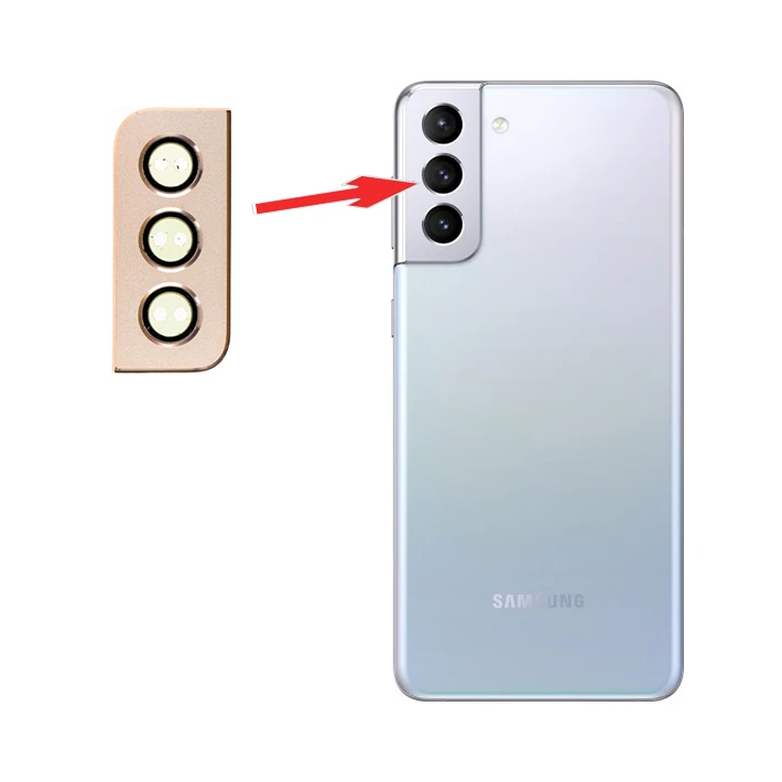 Galaxy S21 Plus G996 Metal Çerçeveli Kamera Lens Koruyucu Full Set