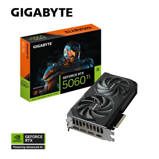 GIGABYTE GV-N506TWF2OC-16GD, RTX5060TI, WINDFORCE OC, 16Gb, GDDR7, 128