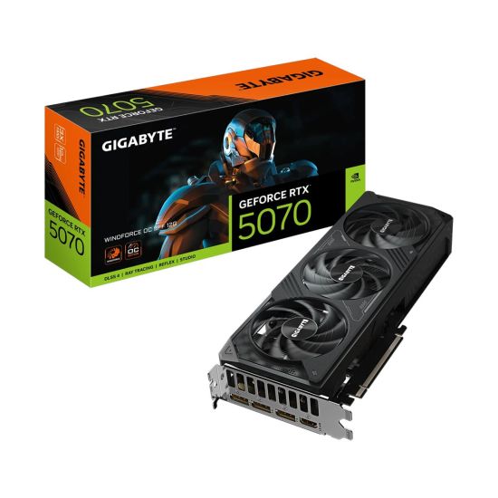 GIGABYTE GV-N5070WF3OC-12GD, RTX5070, WINDFORCE OC, 12Gb, GDDR7, 192BI