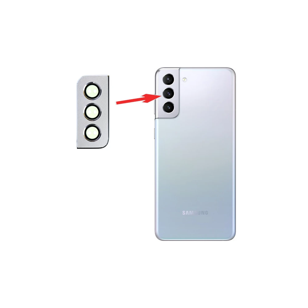 Galaxy S21 Plus G996 Metal Çerçeveli Kamera Lens Koruyucu Full Set