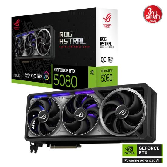 ASUS ROG-ASTRAL-RTX5080-O16G-GAMING, 16Gb, 256Bit, GDDR7, 2xHDMI, 3xDP