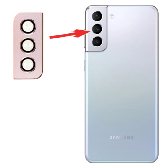 Galaxy S21 Plus G996 Metal Çerçeveli Kamera Lens Koruyucu Full Set
