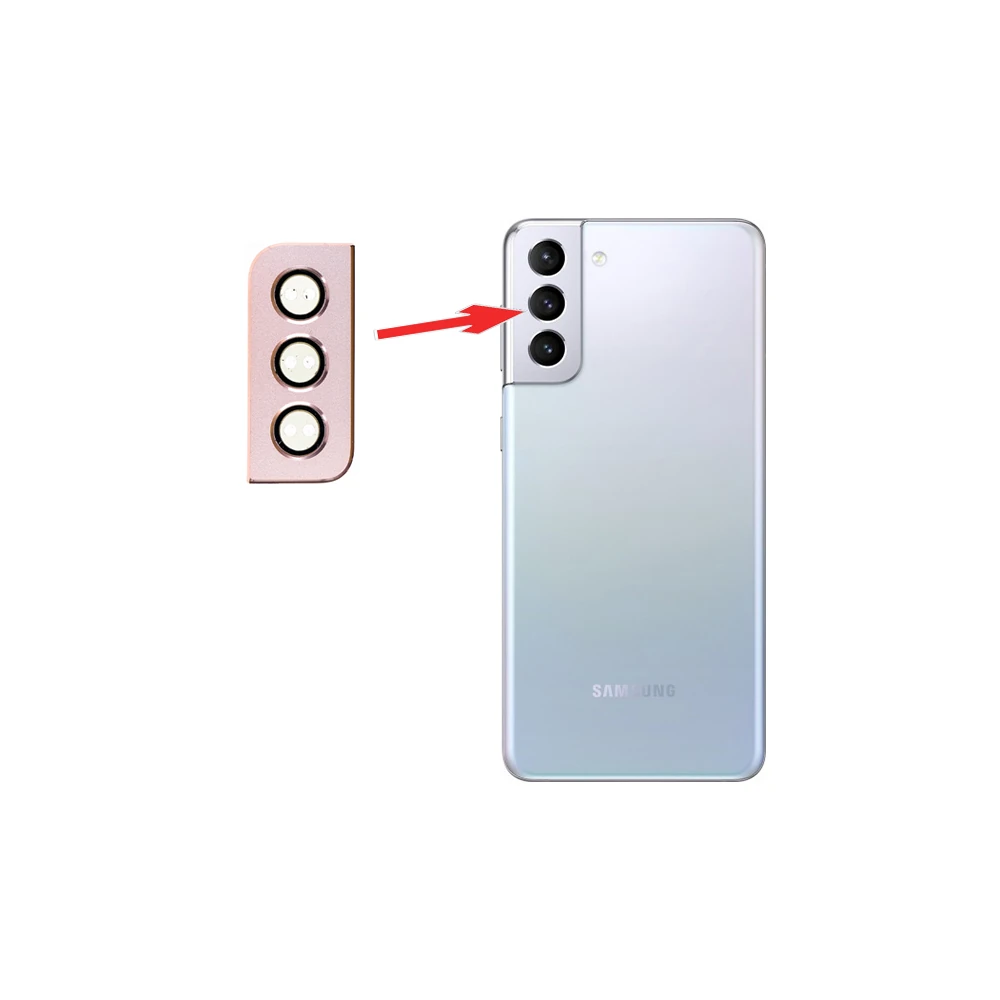 Galaxy S21 Plus G996 Metal Çerçeveli Kamera Lens Koruyucu Full Set